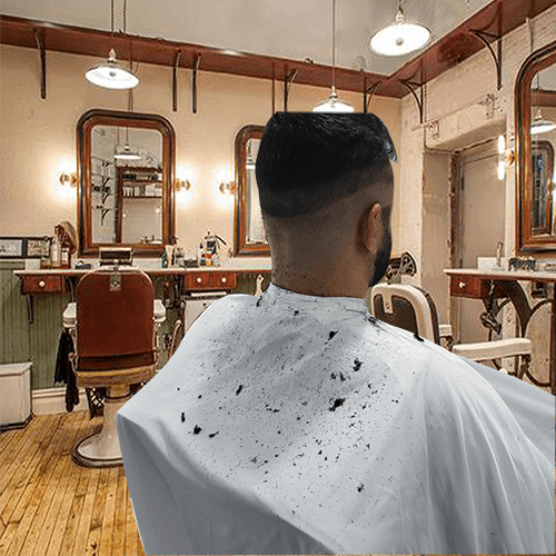 Capa corte barbero Vintage Negra - Comprar Capa corte barbero Vintage Negra
